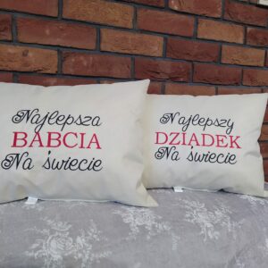 Zestaw poduszki dekoracyjne dla babci i dziadka
