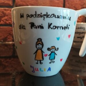 Ręcznie malowany kubek Zakończenie Roku