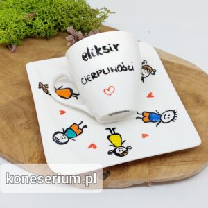 Filiżanka ręcznie malowana eliksir cierpliwości